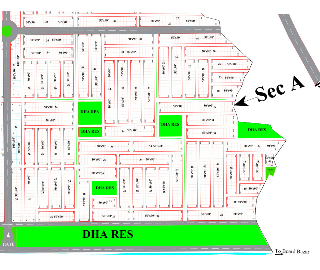 DHA Peshawar map sector a