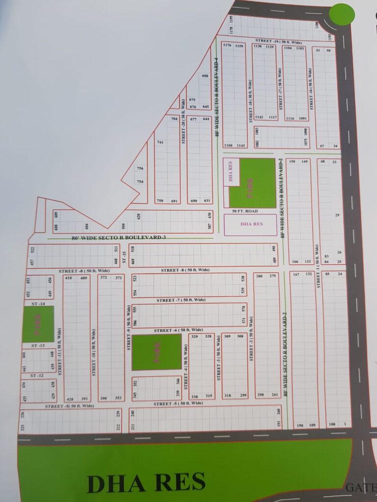 Dha Peshawar Map sector B