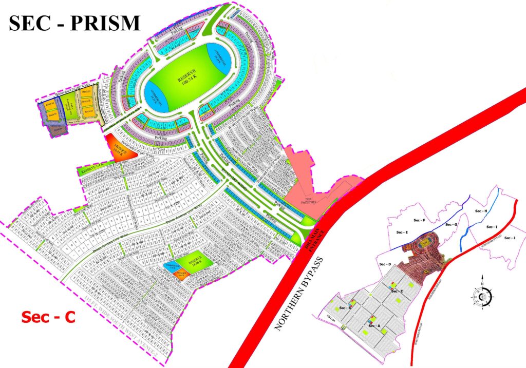 Dha Peshawar map sector prism